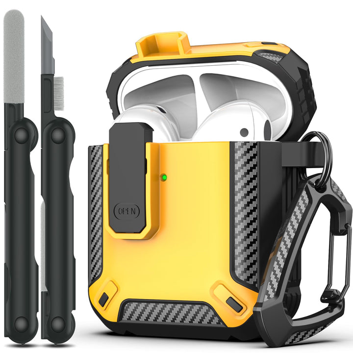 ArmorGuard AirPod Case with Cleaner Kit - Black - DOKUTRONIX