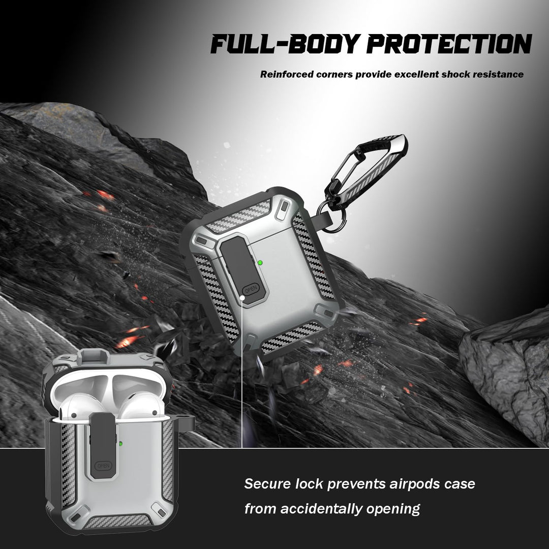 ArmorGuard AirPod Case with Cleaner Kit - Black - DOKUTRONIX