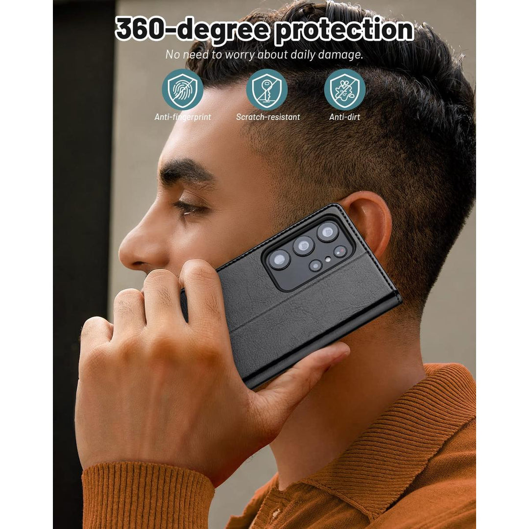 S23 Ultra 5G Wallet Case: RFID, Stand, Slots - DOKUTRONIX