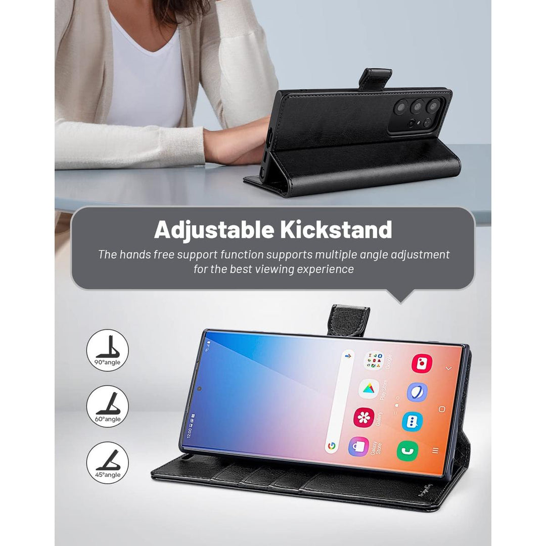 S23 Ultra 5G Wallet Case: RFID, Stand, Slots - DOKUTRONIX