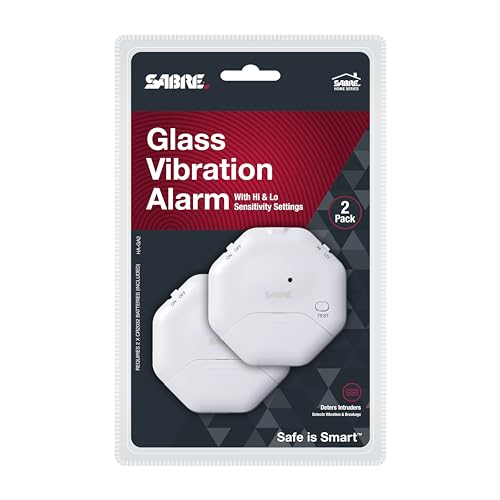 SABRE 120 dB Wedge Door Stop Security Alarm, Extremely Loud Wireless Alarm Siren Audible Up To 1,500 Ft., Non-Skid Pad, Compact Alarm Great for Home, Travel, Apartment or Dorm - DOKUTRONIX