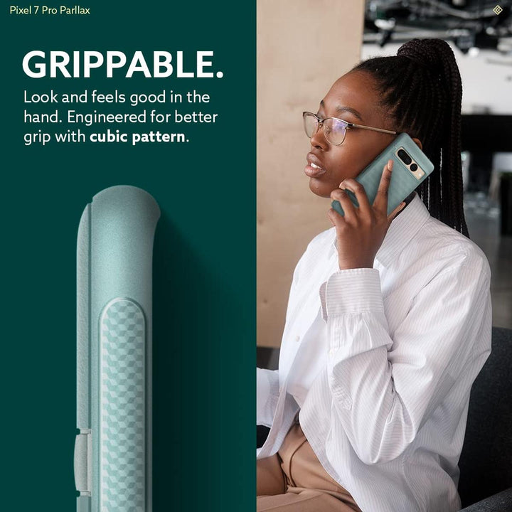Sage Green Parallax Case for Pixel 7 Pro - DOKUTRONIX