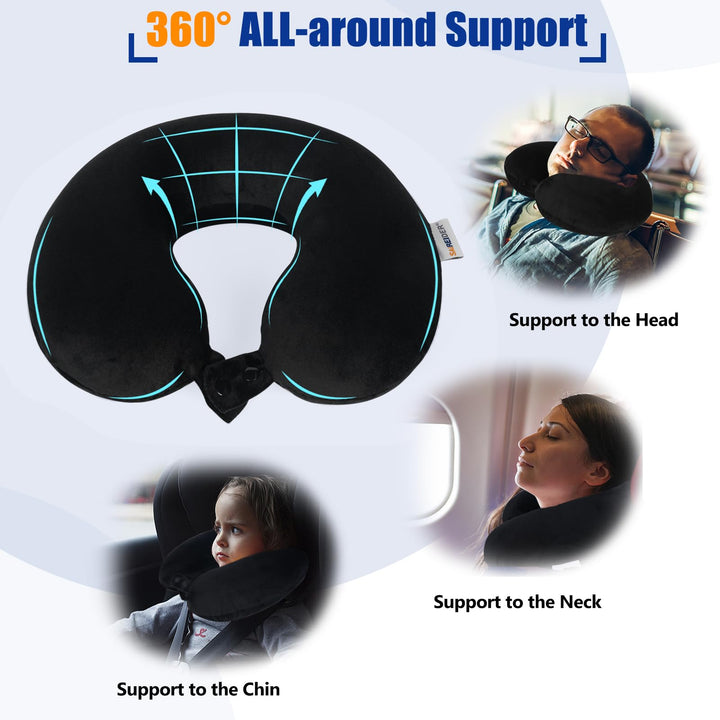 SAIREIDER Memory Foam Travel Pillow - DOKUTRONIX