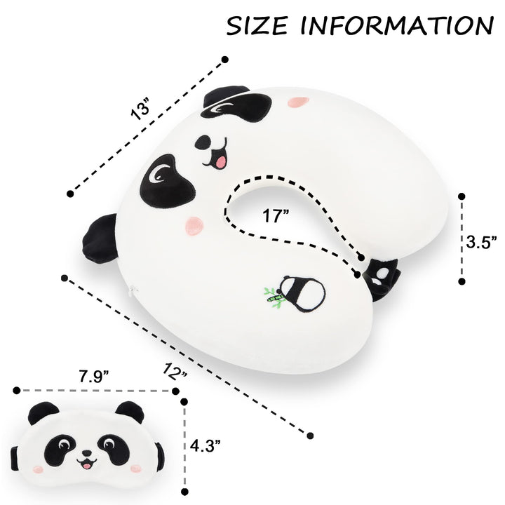 SambaKids Travel Combo: Headrest & Mask - Panda - DOKUTRONIX
