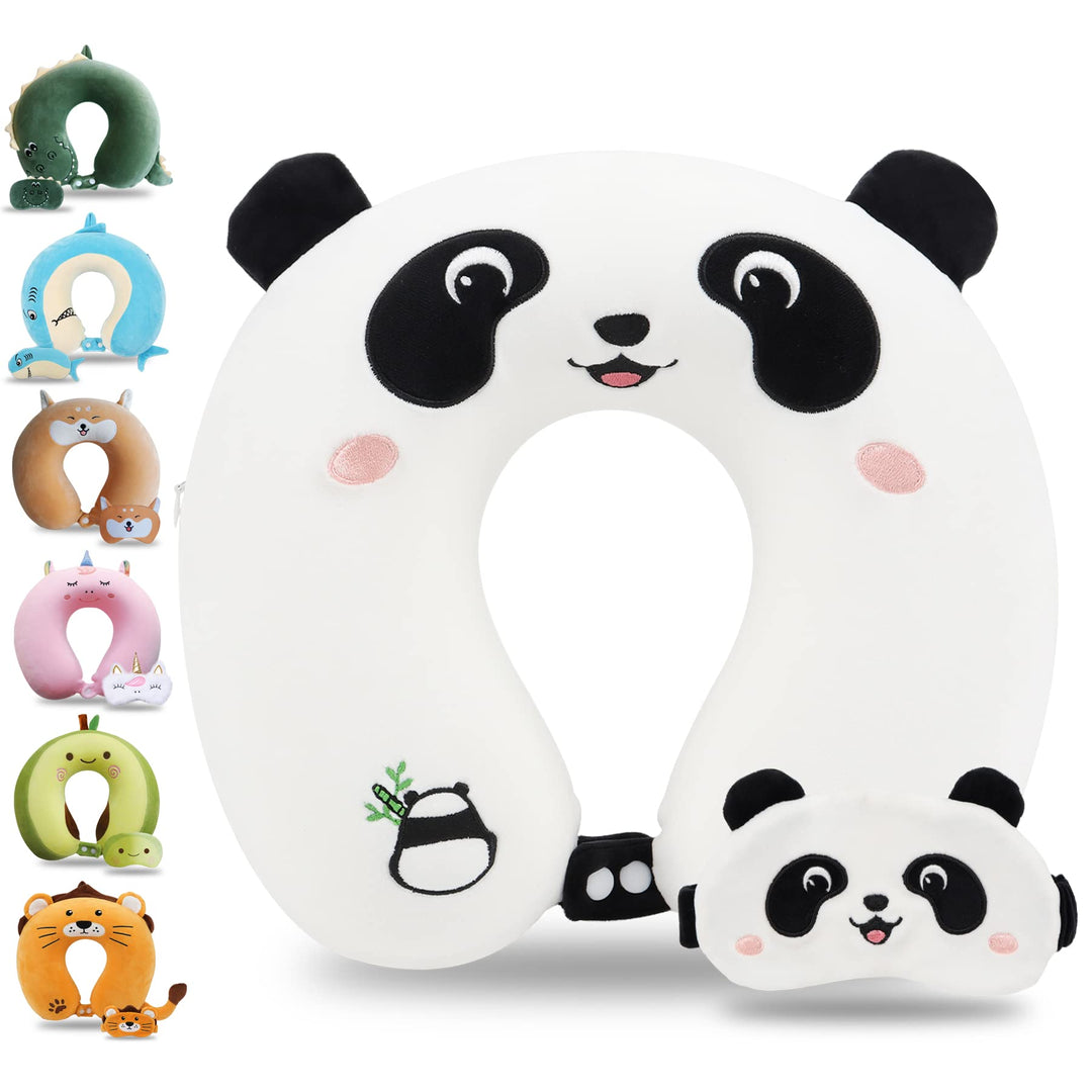 SambaKids Travel Combo: Headrest & Mask - Panda - DOKUTRONIX