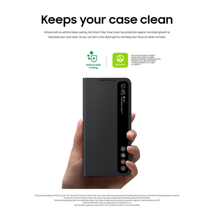 Galaxy S21 FE Smart View Eco Case - Black - DOKUTRONIX
