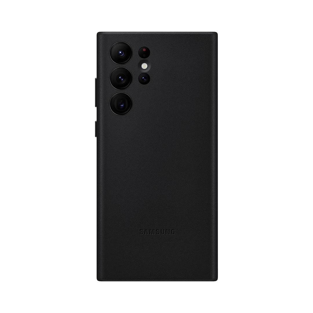 Galaxy Ultra S22 Leather Case - Black Elegance - DOKUTRONIX