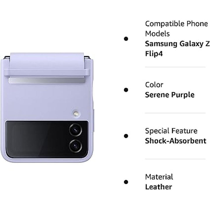 Serene Purple Flip4 Leather Cover Flap - DOKUTRONIX