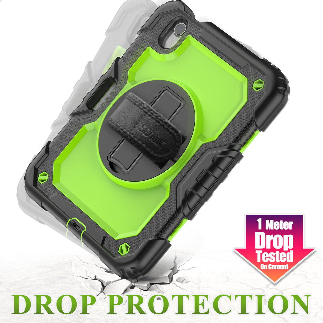 SEYMAC iPad Mini 7/6 Rotating Case with Strap & Stand - DOKUTRONIX