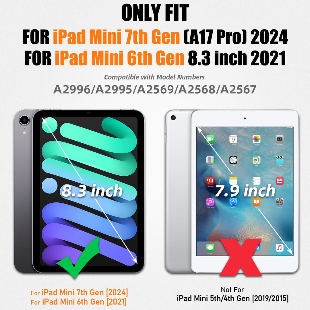 SEYMAC iPad Mini 7/6 Rotating Case with Strap & Stand - DOKUTRONIX