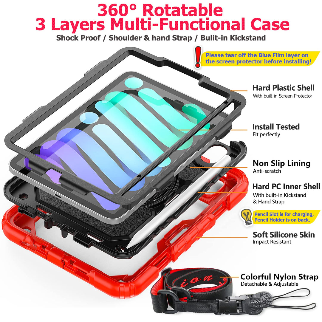 SEYMAC 360° Rotating iPad Mini Case with Stand - DOKUTRONIX