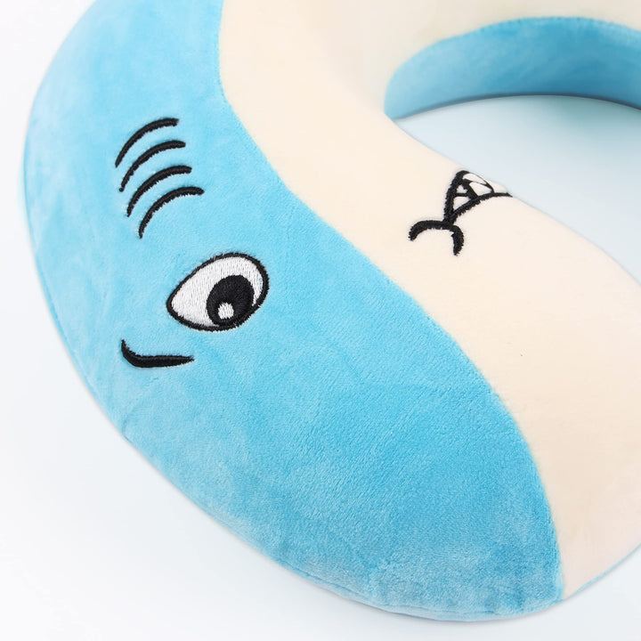 Sharky Snooze: Kids' Travel Neck Pillow & Mask Set - DOKUTRONIX