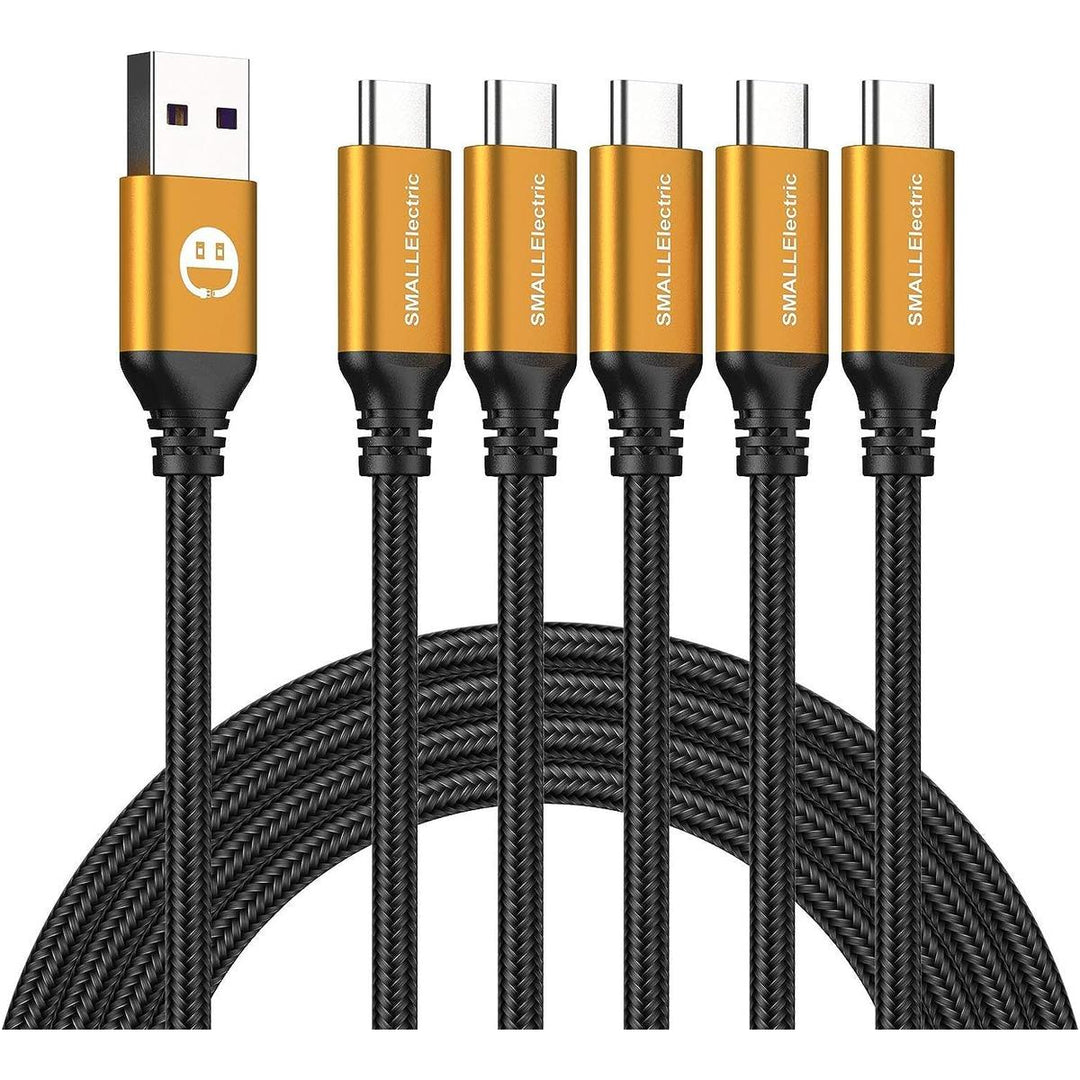 Gold 12 USB-C Fast Charge Cable Pack - 5 PCS - DOKUTRONIX