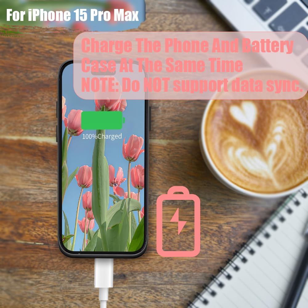 PowerGuard 6000: iPhone 15 Pro Max Battery Case - DOKUTRONIX