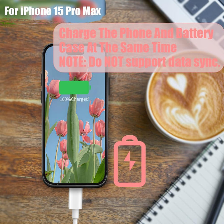 PowerGuard 6000: iPhone 15 Pro Max Battery Case - DOKUTRONIX