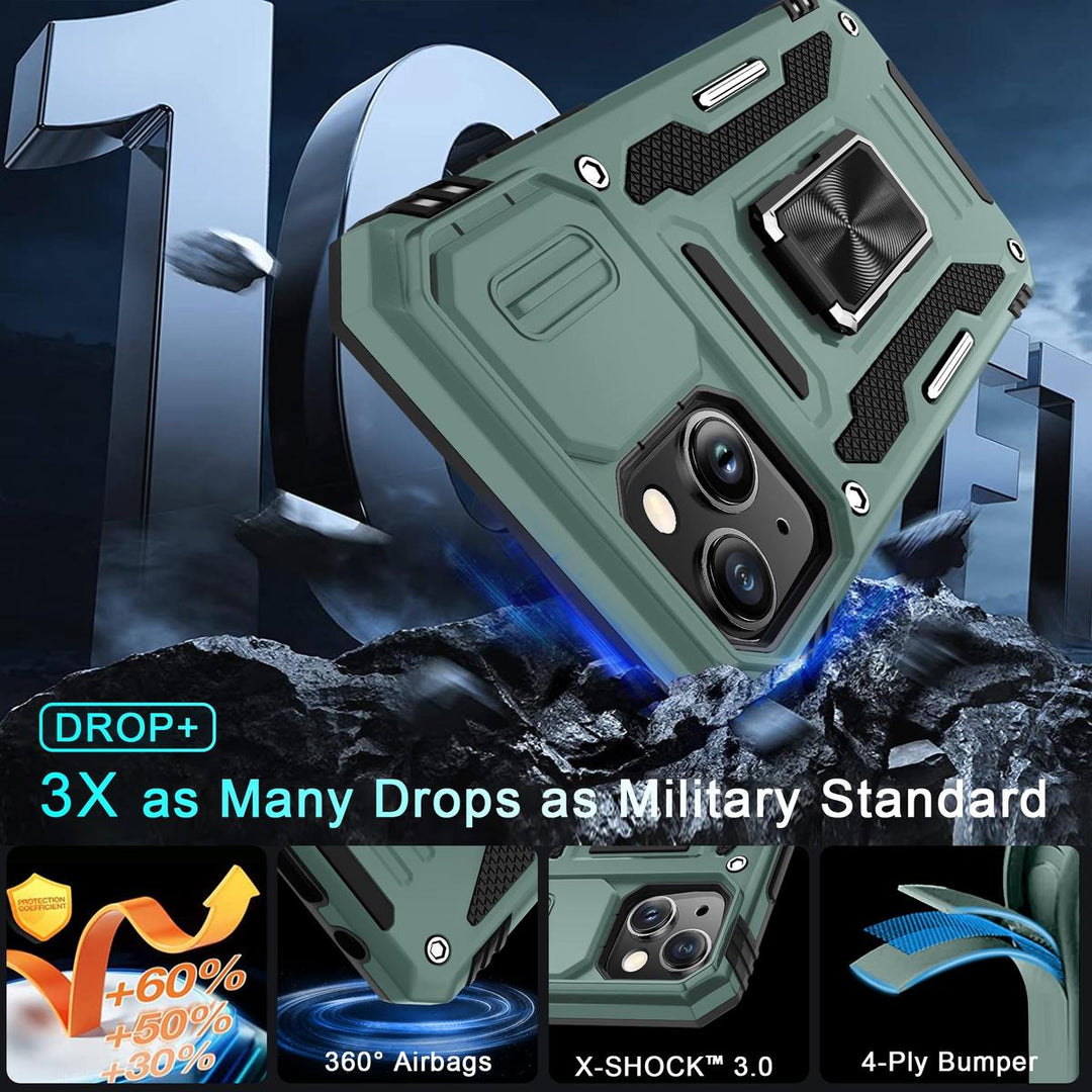 SlideShield 15+ iPhone Case - Olive Green - DOKUTRONIX