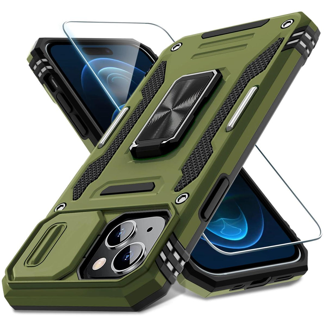 SlideShield 15+ iPhone Case - Olive Green - DOKUTRONIX