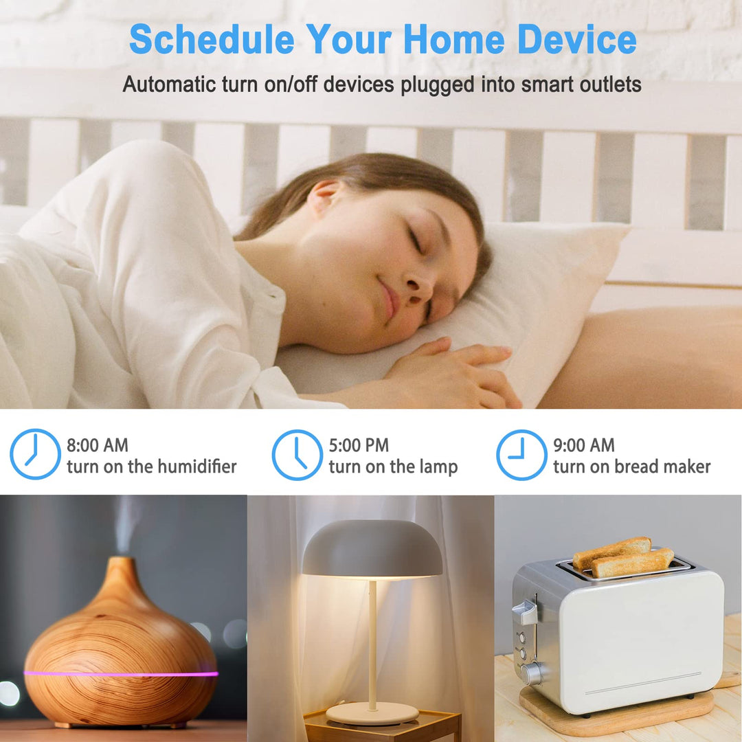 Smart Power Strip, TESSAN WiFi Flat Plug Strip with 3 Smart Outlets and 3 USB Ports, 6 Feet Extension Cord Surge Protector, Only 2.4 GHz Wi-Fi, Compatible with Alexa and Google Home, White - DOKUTRONIX