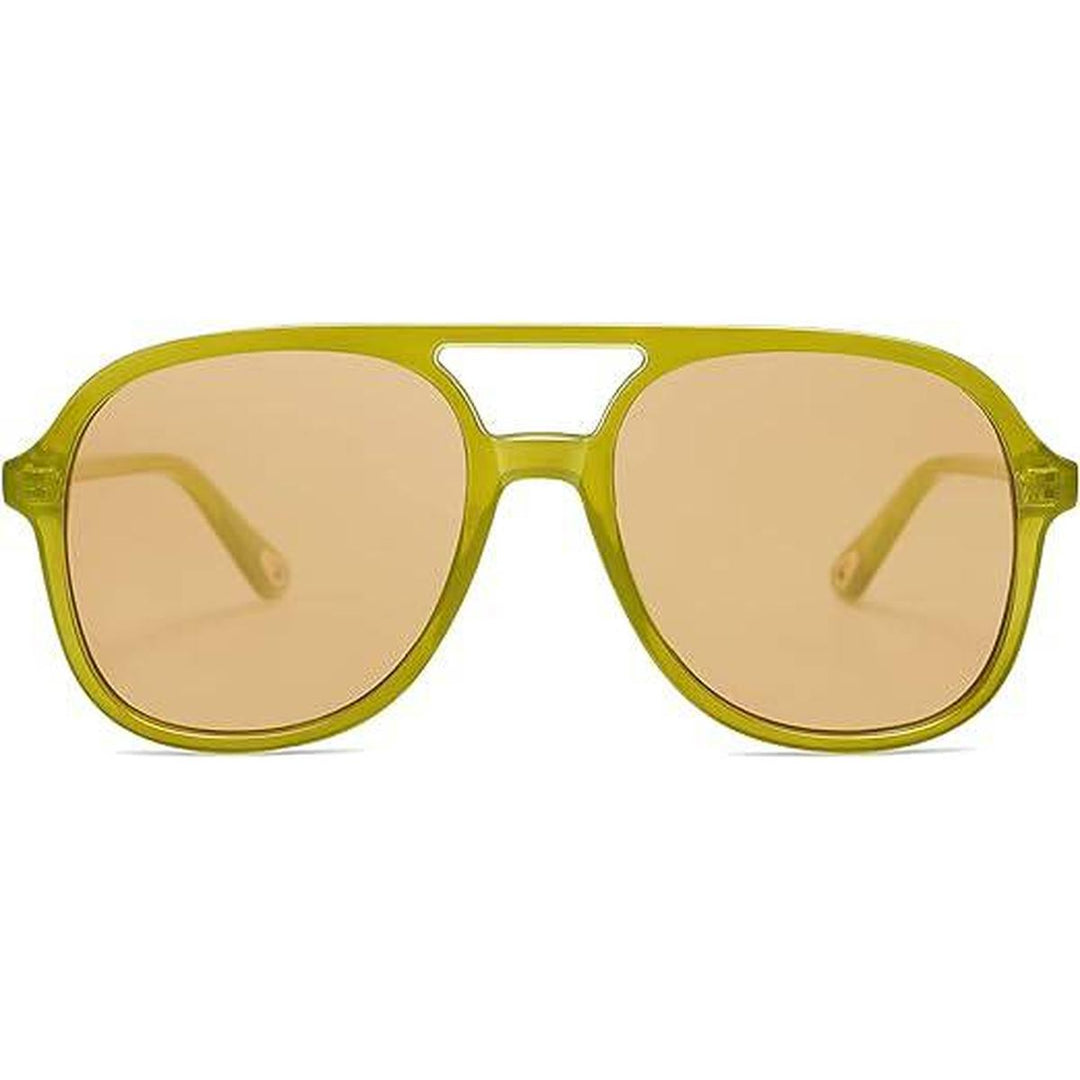 SOJOS Olive Brown Retro Aviators - DOKUTRONIX