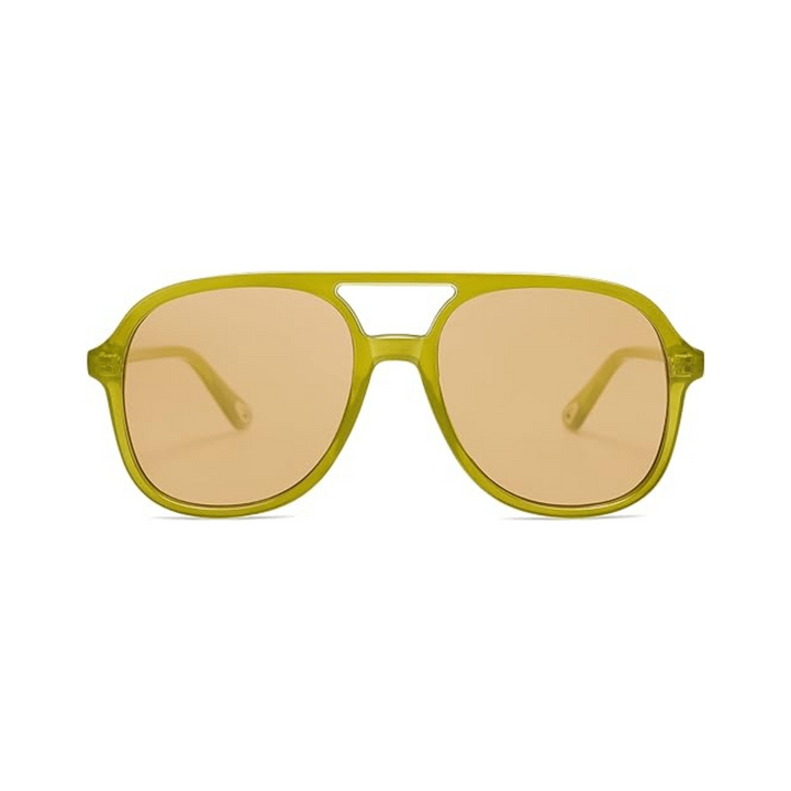SOJOS Olive Brown Retro Aviators - DOKUTRONIX