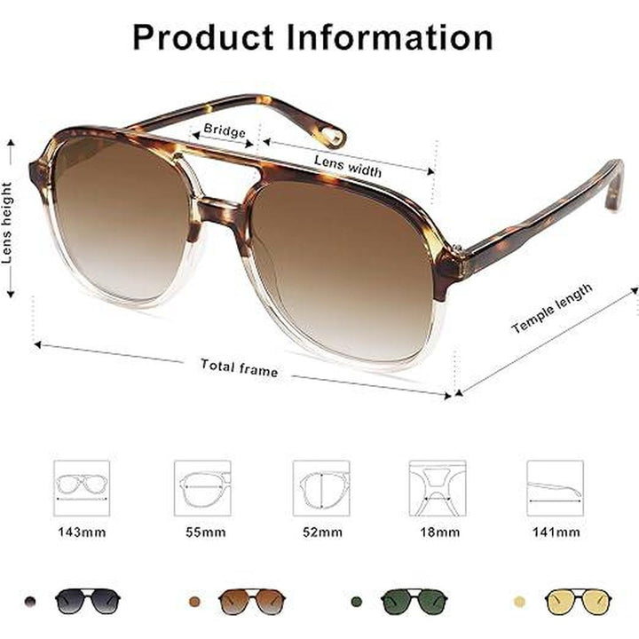 Sojos Tortoise Retro Aviators - Gradient Chic - DOKUTRONIX
