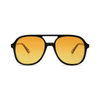 Sojos 70s Retro Polarized Aviators - Black/Yellow