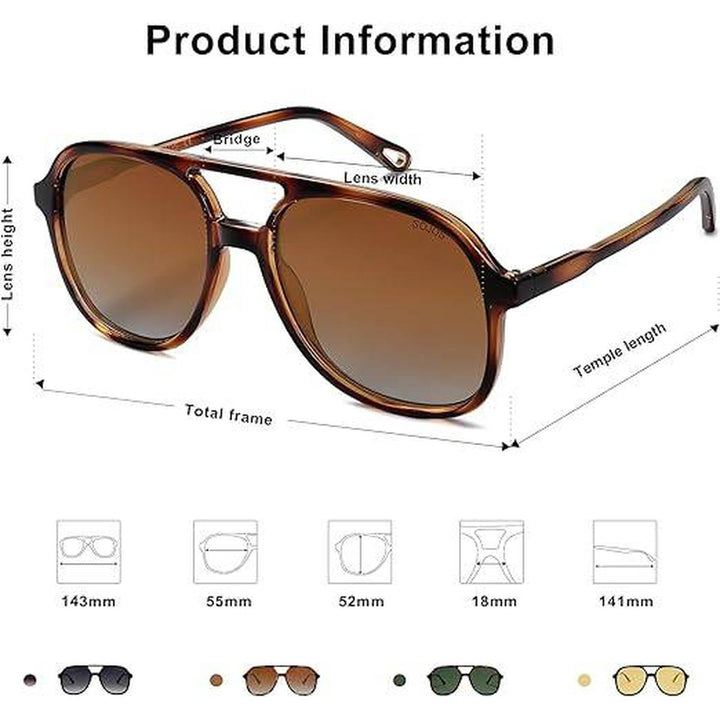 Retro 70s Aviators - Brown Tortoise - DOKUTRONIX