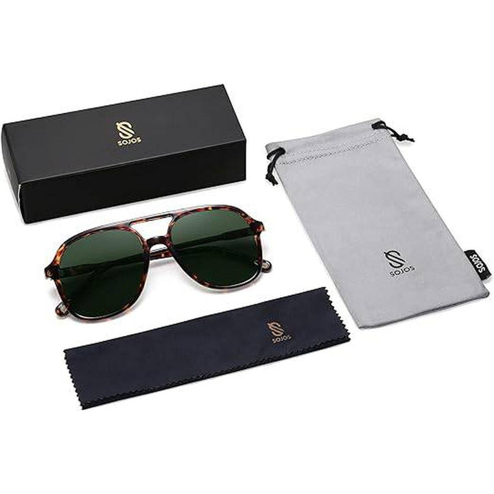 Sojos Vintage Tortoise Aviators - Timeless Style - DOKUTRONIX