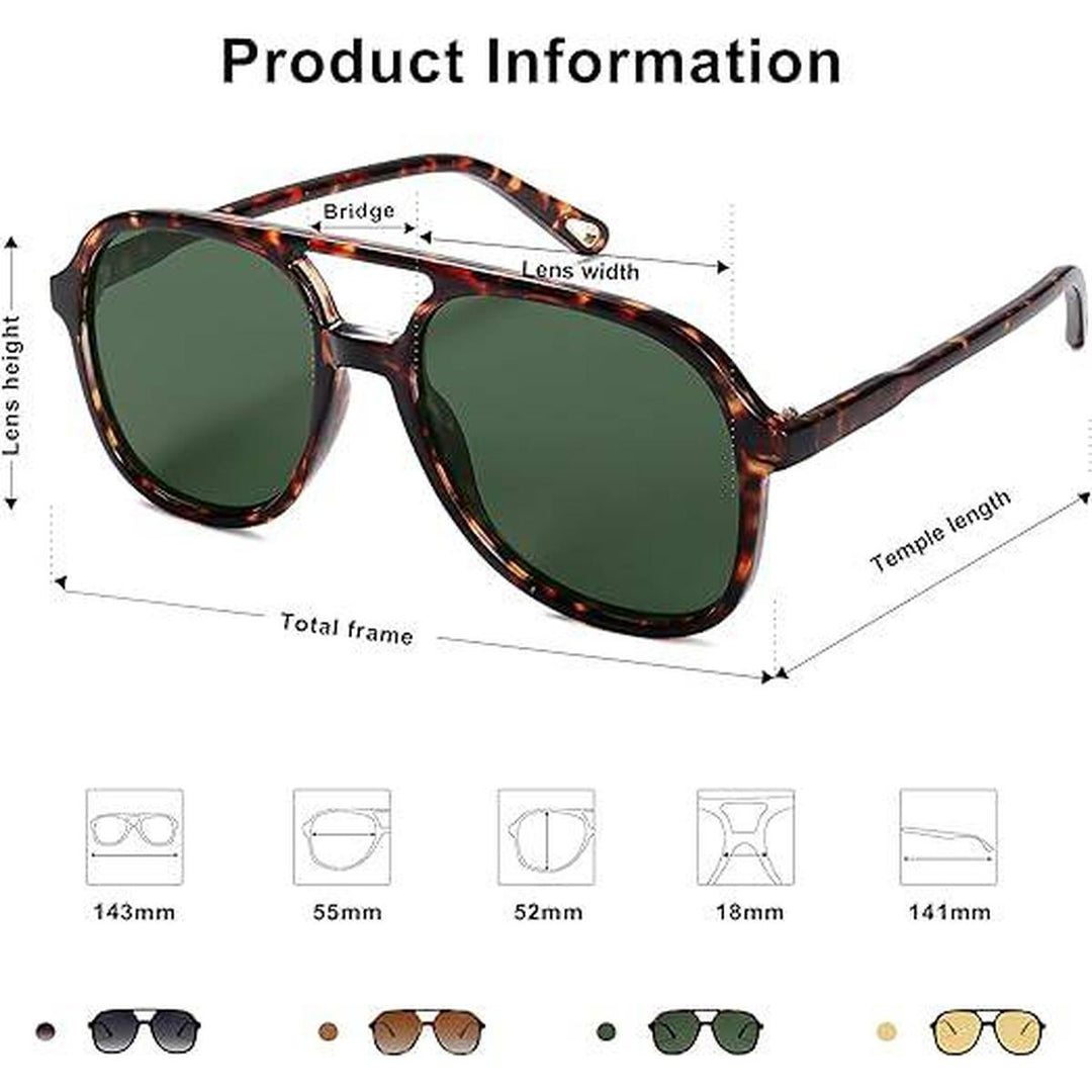 Sojos Vintage Tortoise Aviators - Timeless Style - DOKUTRONIX