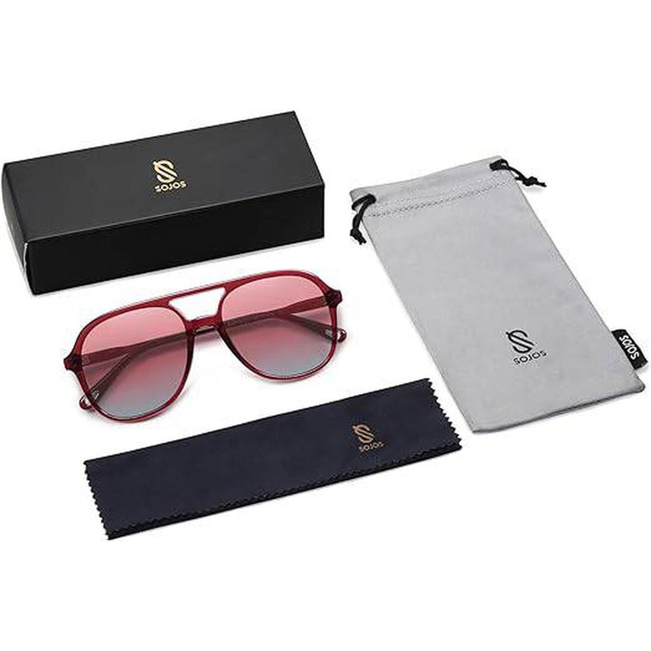 Retro Burgundy Aviators - DOKUTRONIX