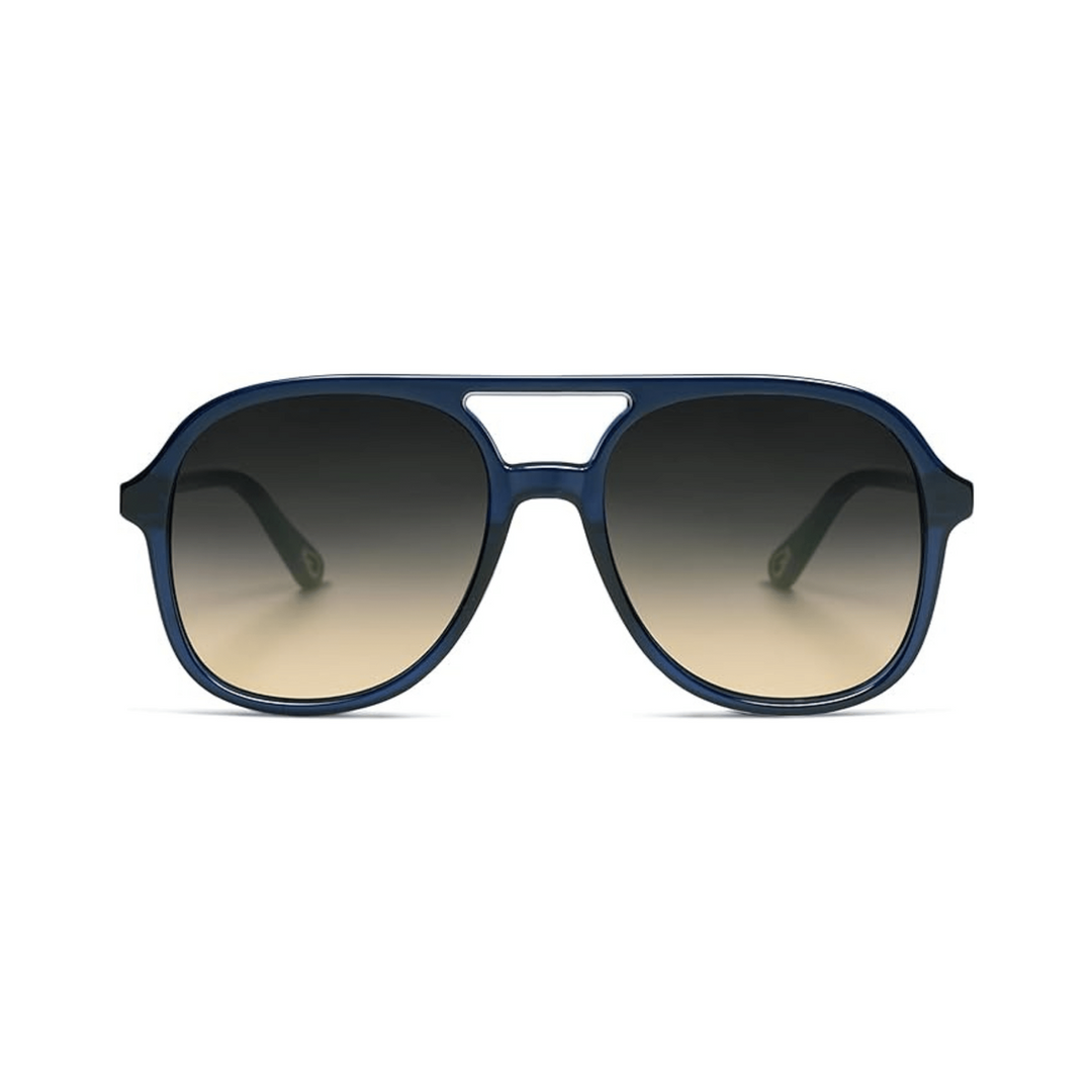 Retro Aviators - Dark Blue/Grey Brown - DOKUTRONIX