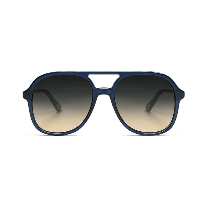 Retro Aviators - Dark Blue/Grey Brown - DOKUTRONIX