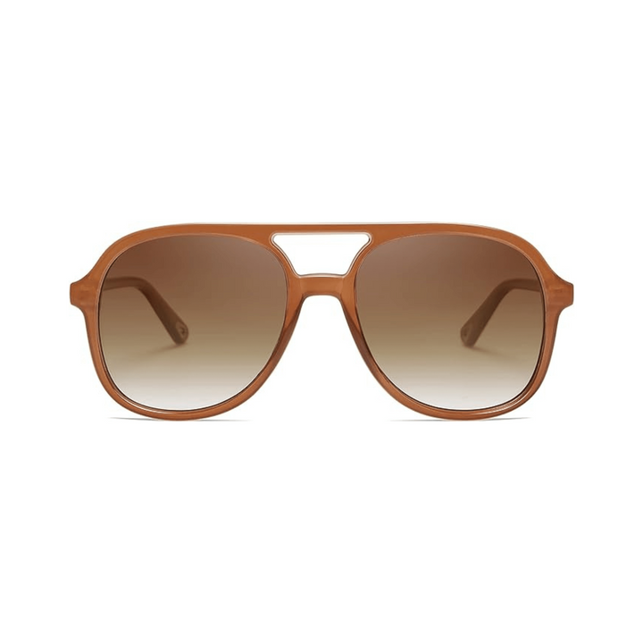 Sojos Retro Aviators - Classic 70s Brown Shades - DOKUTRONIX
