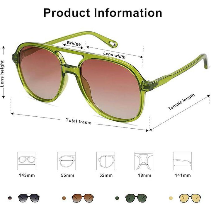 Retro Aviators: Green/Pink Gradient - DOKUTRONIX