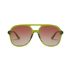 Retro Aviators: Green/Pink Gradient