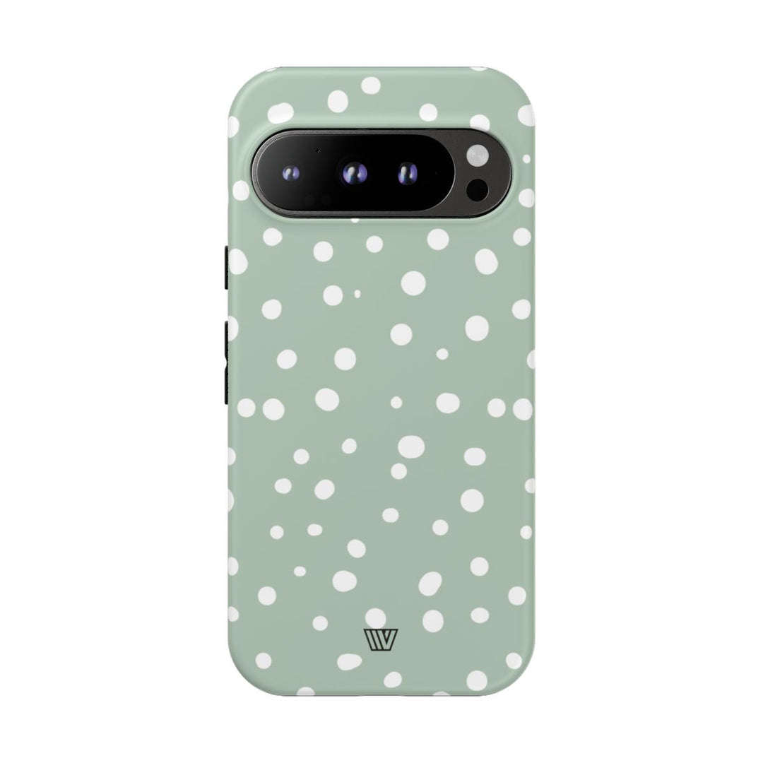 PASTEL GREEN DOTS | Tough Phone Case