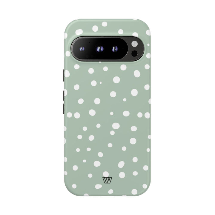 PASTEL GREEN DOTS | Tough Phone Case