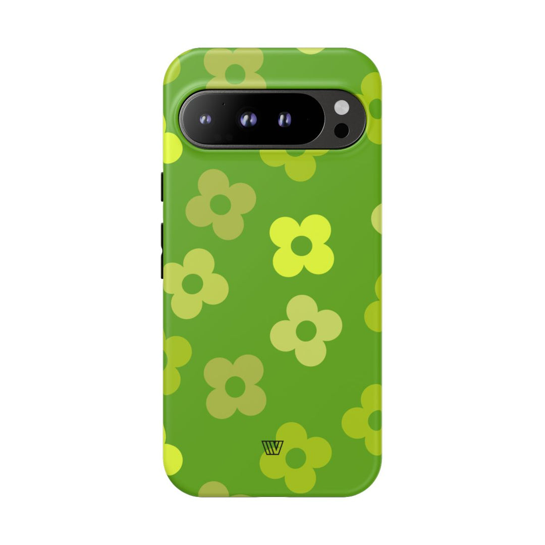 GREEN RETRO FLOWERS | Tough Phone Case