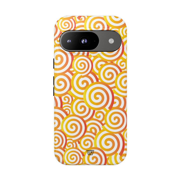 ABSTRACT SPIRAL ORANGE | Tough Phone Case