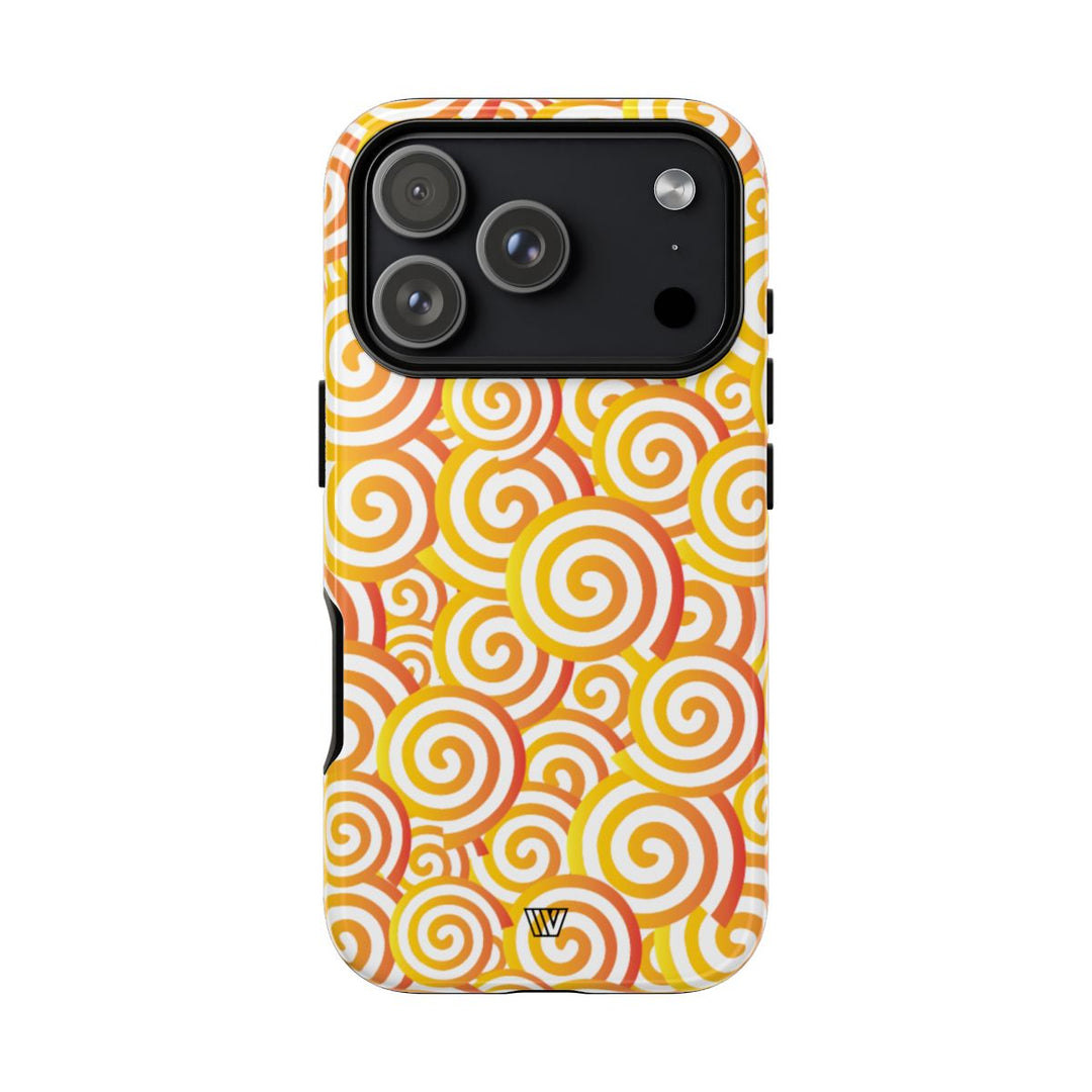 ABSTRACT SPIRAL ORANGE | Tough Phone Case