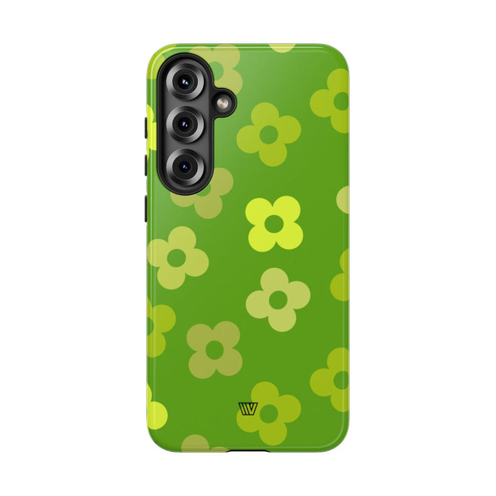 GREEN RETRO FLOWERS | Tough Phone Case