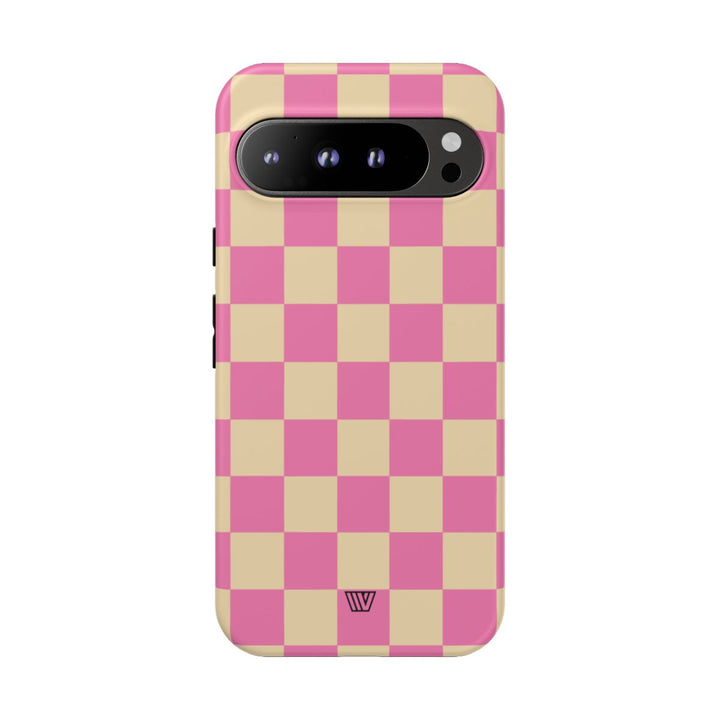 PINK TAN CHECKERBOARD | Tough Phone Case