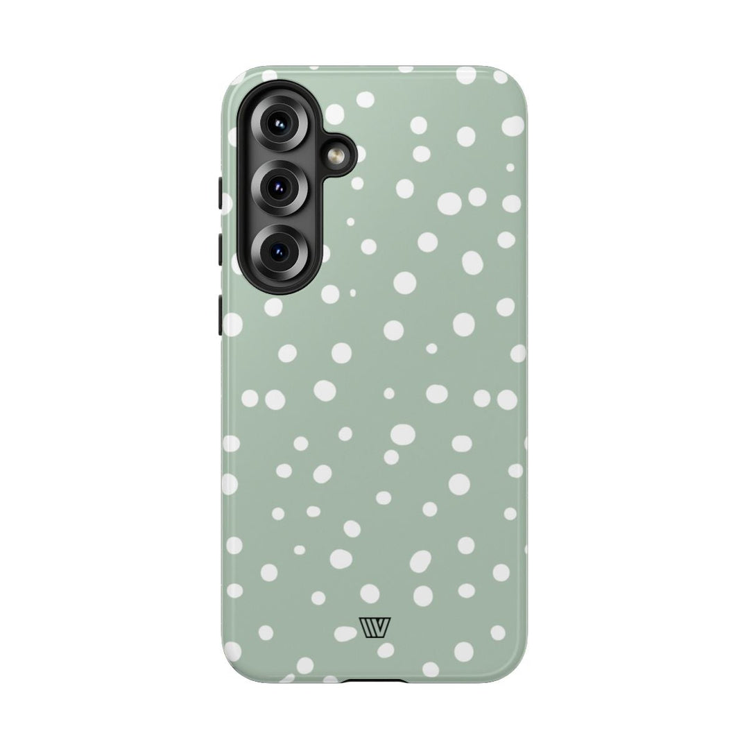 PASTEL GREEN DOTS | Tough Phone Case
