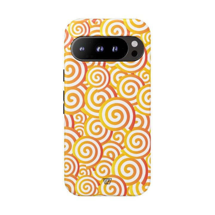 ABSTRACT SPIRAL ORANGE | Tough Phone Case