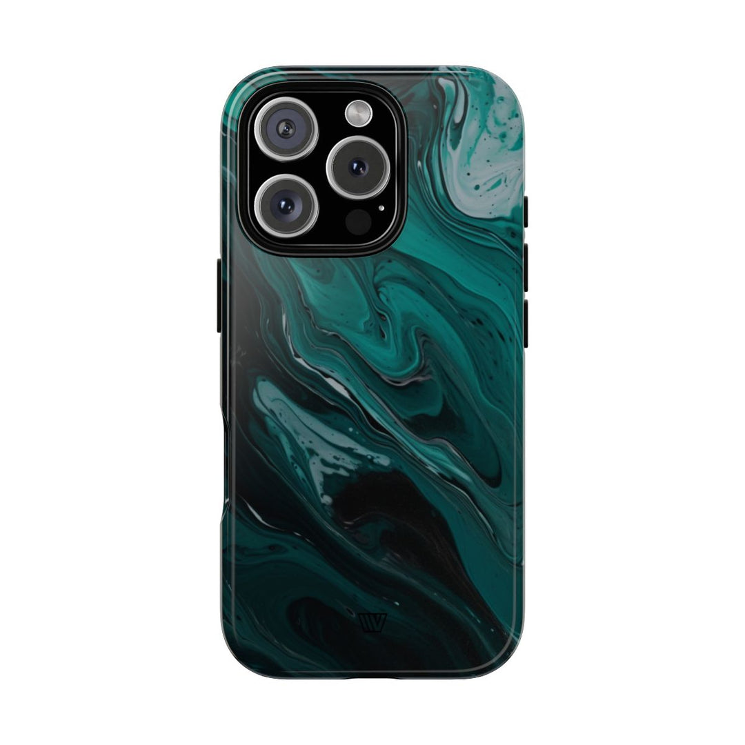 TEAL PAINT SWIRL | Tough Phone Case