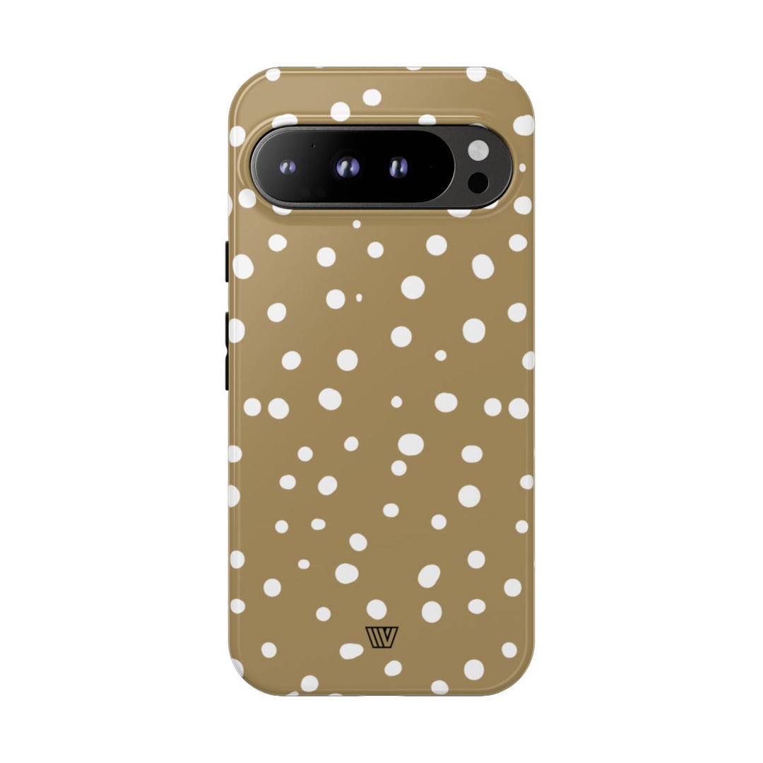 DARK BEIGE DOTS | Tough Phone Case
