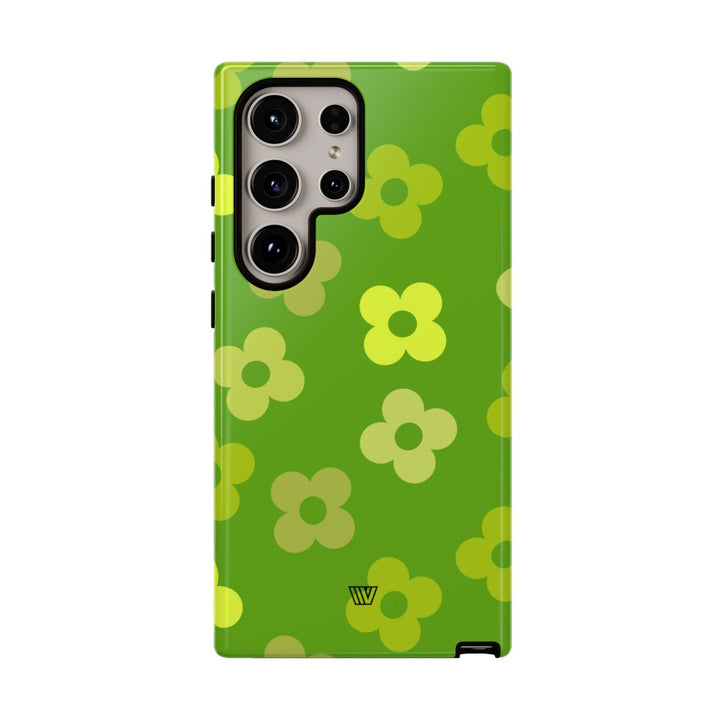 GREEN RETRO FLOWERS | Tough Phone Case