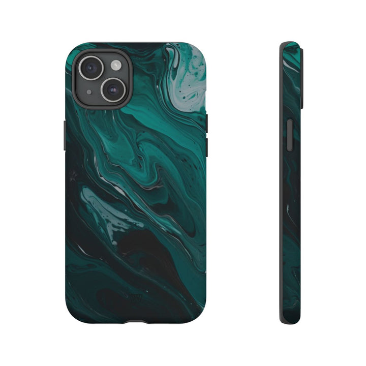 TEAL PAINT SWIRL | Tough Phone Case