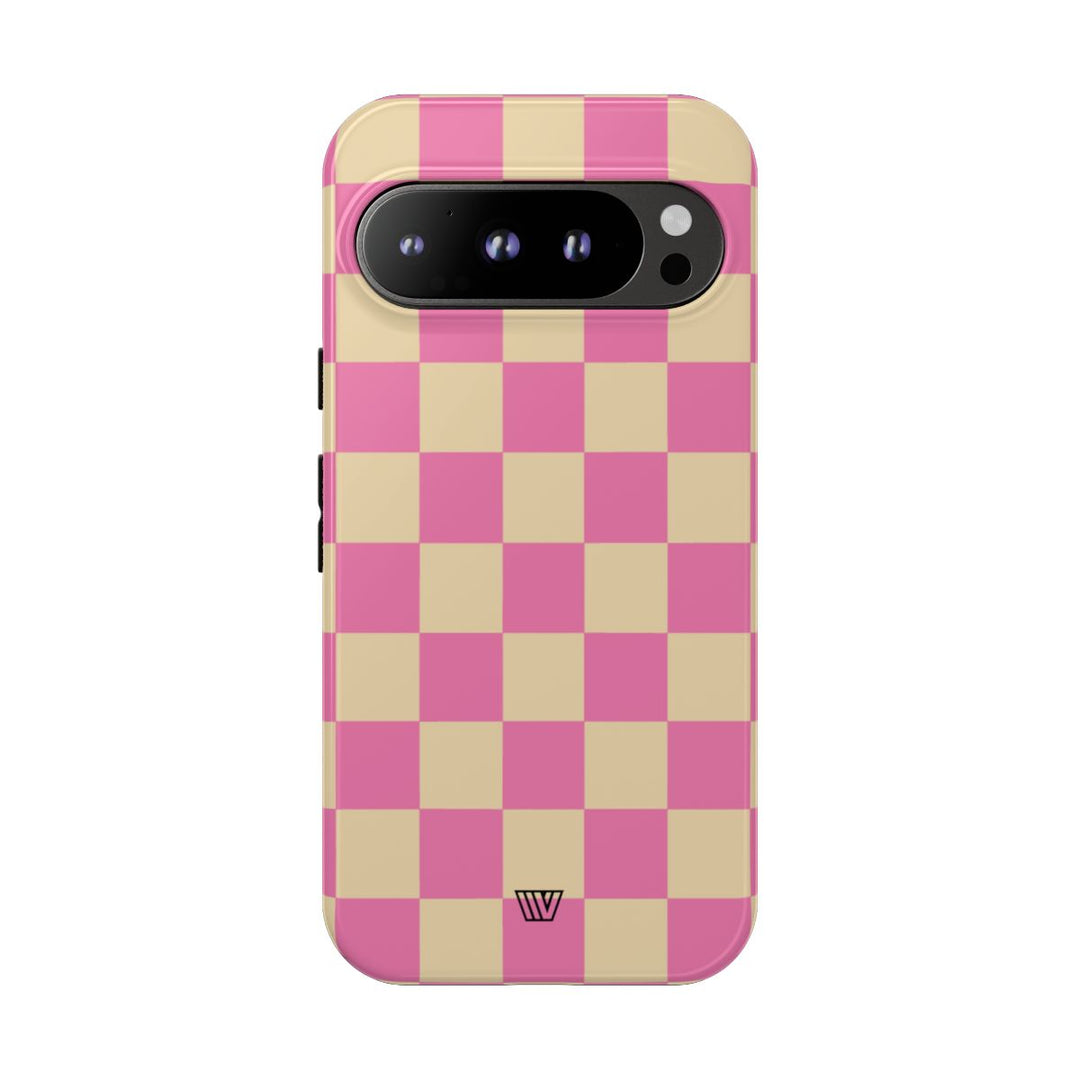PINK TAN CHECKERBOARD | Tough Phone Case