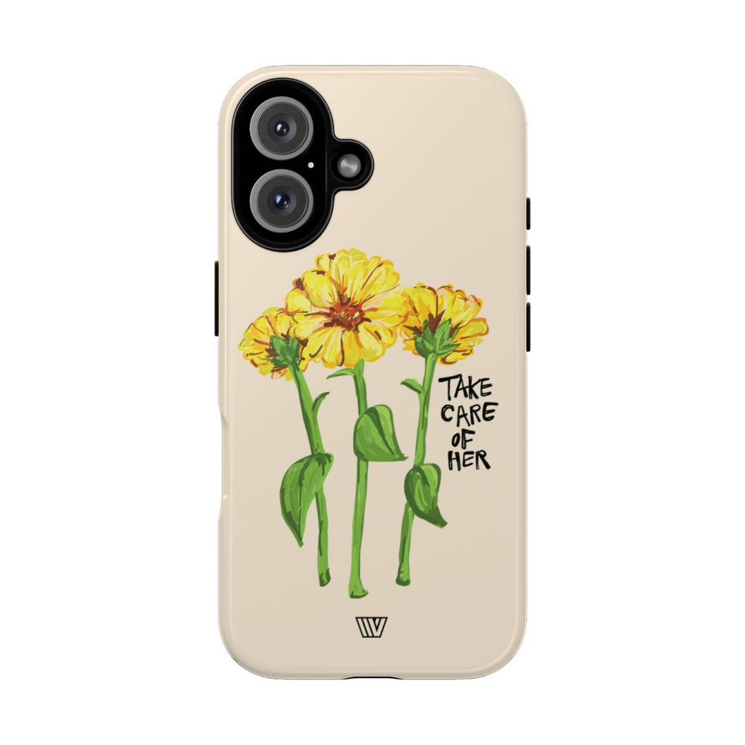 TAKE CARE OF HER | Tough Phone Case